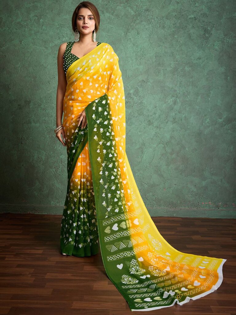 Abstract Printed Saree